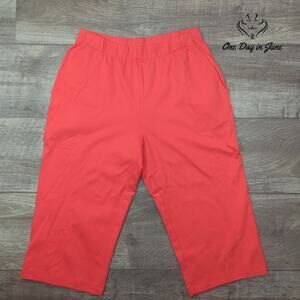 Land's End Pull On Cropped Pants Size S